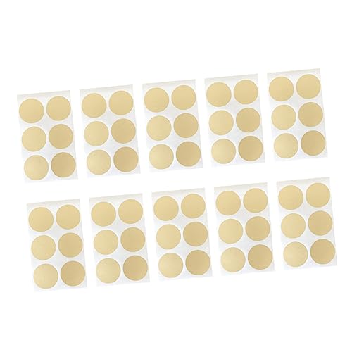 DIYEAH 10 Blätter Kratzaufkleber Klarer Runder Aufkleber Umschlag Aufkleber Scrapbook-verzierungen Scrapbooking-aufkleber Dekor Etiketten Abkratzen Bunte Rubbellose Papier Golden von DIYEAH