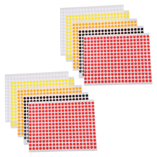 DIYEAH 10 Blatt Farbige Aufkleber Starkes Doppelseitiges Klebeband Transparente Thermoaufkleber Verpackungsband Klare Wiederverwendbare Etiketten Liebes Thermoetikett Abnehmbare von DIYEAH