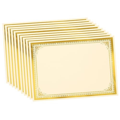 DIYEAH 10 Blatt Urkundenpapier Bedruckbar Leeres Pergamentpapier für Zertifikate Hochwertige Urkundeninnenseiten mit Goldprägung Geeignet für Schulpreise und Ehrungsurkunden DIYEAH 10 Blatt Urkundenpapier Bedruckbar Leeres Pergamentpapier für Zertifikate Hochwertige Urkundeninnenseiten mit Goldprägung Geeignet für Schulpreise und Ehrungsurkunden von DIYEAH