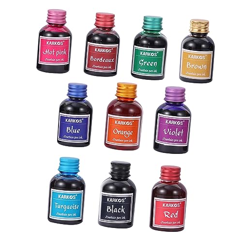 DIYEAH 10 Füllfederhalter ohne Kohlenstofftinte bunter Stift Kalligrafietinte für Dip-Stifte fountain pen ink Tinten für Schreibfedern Zeichenstift Tinte kalligraphie stift tinte Glas von DIYEAH