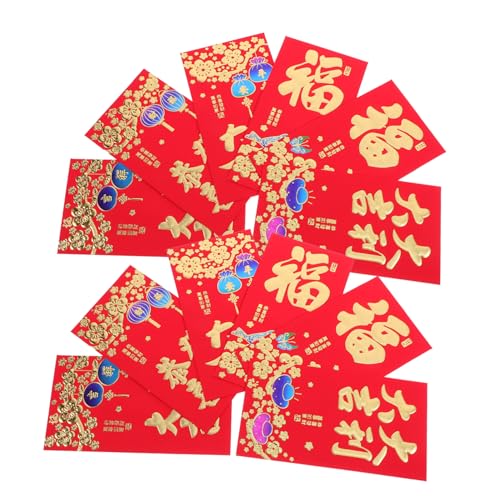 DIYEAH 10 Lai Shi Feng Hong Bao Rote Geburtstagsdekorationen Partydekorationen Happy Year Banner Neujahr Happy Year Dekorationen Jahresfest Beleuchtung Melamin Weihnachtsteller Papier von DIYEAH