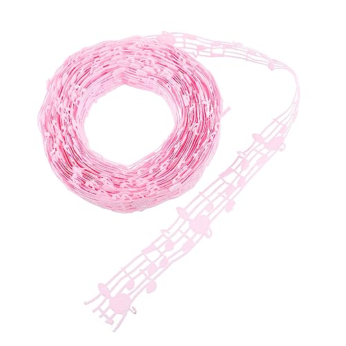 DIYEAH 10 Musiknotenband Dekoration Sackleinenband Weihnachtsbaumband Band Zum Basteln Schleife Spitzenband Aus Baumwolle Verdrahtetes Band Drahtband Salbeiband Samtband Rosa Polyester von DIYEAH