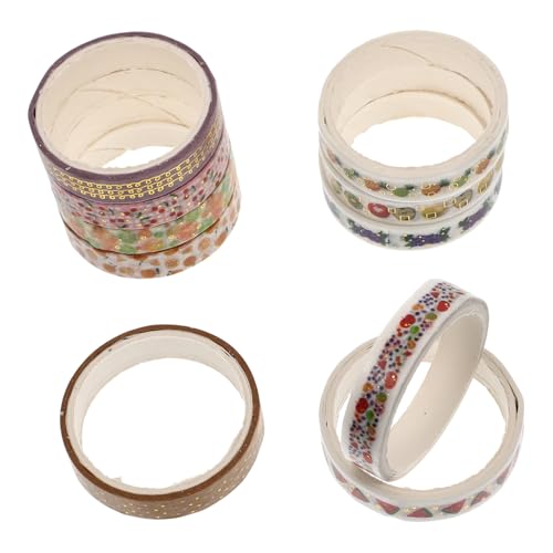 DIYEAH 10 Rollen Heißpräge-washi-tape Spender Verpackung Klebeband Blumenband Heimwerken Aufkleber Goldband Kunstband Dekorative Bänder Klebebänder Diy Washi Tapes Japanisches Papier von DIYEAH