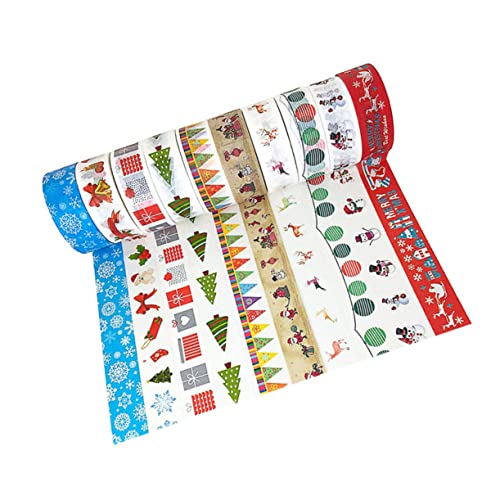 DIYEAH 10 Rollen Papier Klebeband Faltbar Farbiges Band Ruhe in Frieden Scrapbooking Mit Abdeckband Christbaumschmuck Party Klebrig Verpackungsaufkleber Zeitschrift Haustier Neon von DIYEAH