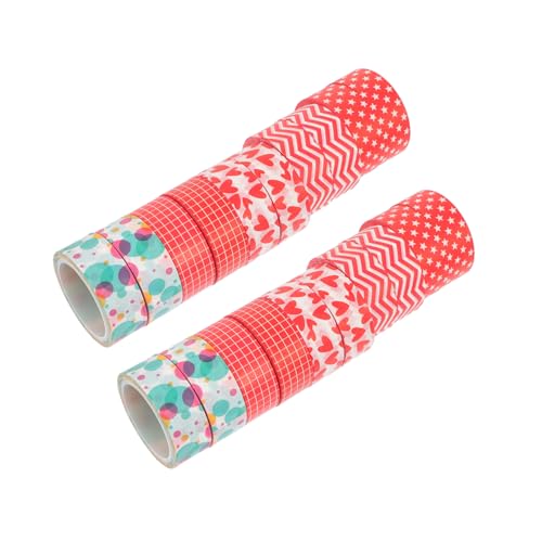 DIYEAH 10 Rollen Taschen- Und Papierklebeband Verwaschenes Klebeband Etikett Streifen Veranstalter Doppelt Spender Aufkleber Zubehör Dekoratives Washi-tape Japanisches Papier von DIYEAH