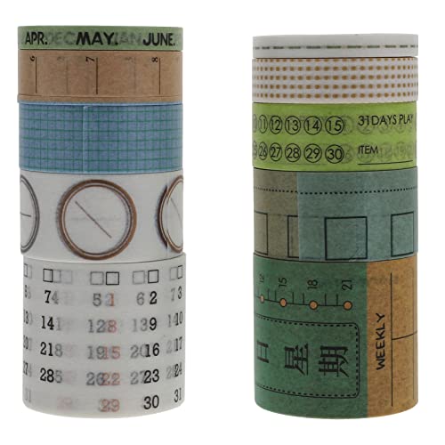 DIYEAH 10 Rollen Taschen- und Papierklebeband Herstellung Sammelalbum liefert Spender Aufkleber scrapbooking zubehör the washi tape dekorative Klebebänder Washi-Tape Japanisches Papier von DIYEAH