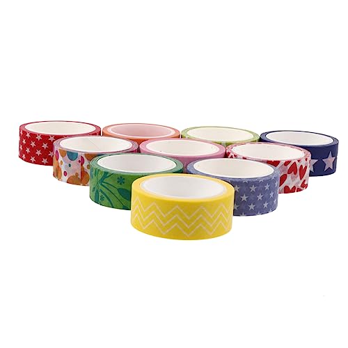 DIYEAH 10 Rollen Washi Masking Tape Set Verschiedenen Breiten Dekoratives Klebeband Für Scrapbooking DIY Projekte Und Journals Vintage Blumenmuster Und Schlichte Farben von DIYEAH