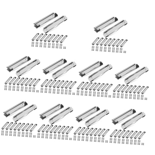 DIYEAH 10 Sätze Datenordner Papierklammer Paperclips Notizzettelhalter Stapelbare Präsentationssockel Türschilder Schoß Whiteboard Datei-clip Clips Für Bretter Metall Silver 10 Stück * 10 von DIYEAH