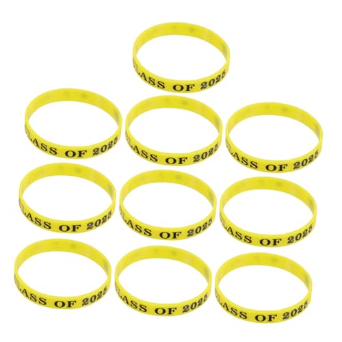 DIYEAH 10 Stk Armbänder Für Die Abschlussfeier Auszeichnungen Fußballgeschenke Schlagarmbänder Für Geschenkpapier Halloween-armbänder Masse Individuelles Armband Usa Yellow Kieselgel von DIYEAH