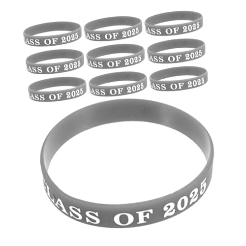 DIYEAH 10 Stk Armbänder Für Die Abschlussfeier Auszeichnungen Klatscharmband Aus Silikon Patriotische Accessoires Schlagarmbänder Für Geschenkpapier Fußballbands Usa Silver Kieselgel von DIYEAH