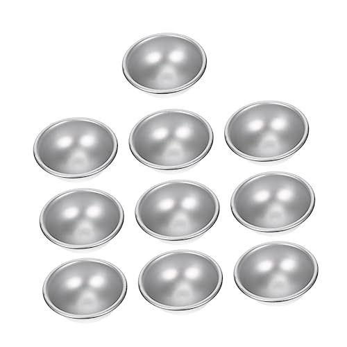 DIYEAH 10 Stk Schimmel Schweinefleischkuchenformen Eierkuchen-backförmchen Gestalter Zinn Bausatz Kuchenform Kugel Bad Selber Machen Würfel Meersalz Aluminiumlegierung Silver von DIYEAH