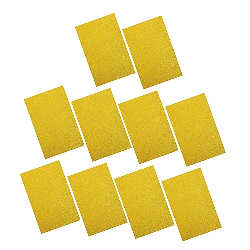 DIYEAH 10 Stk Schwamm Glitzerpapier Bastelmaterial für basteln für briefmarken kiloware Schwämme Glitzerschwammpapier Bastelpapier DIY material papier mit kleber Golden von DIYEAH