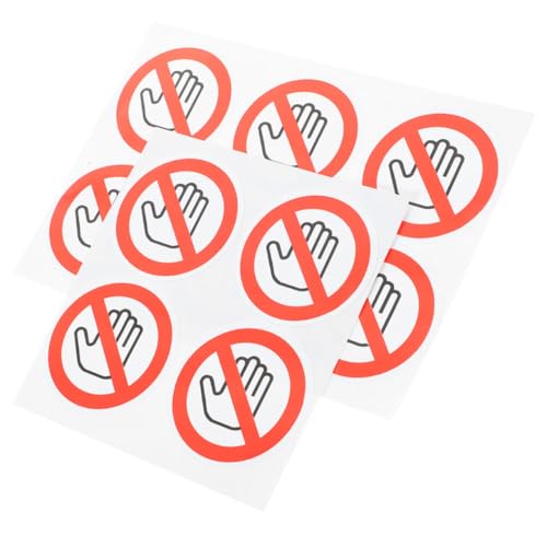 DIYEAH 10 Stück „No Touching“ Etiketten „Do Not Touch“ Schild Für Unternehmenssicherheit Dritter Aufkleber Sicherheitswarnaufkleber Sicherheitswarnschild Aufkleber Selbstklebendes von DIYEAH