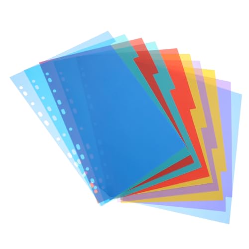 DIYEAH 10 Stück Binder-teiler Index-teiler Mit Bunten Tabs Papierbinder-teiler Mit Tabs Für Bindemittel, Büro- Und Schulbedarf von DIYEAH