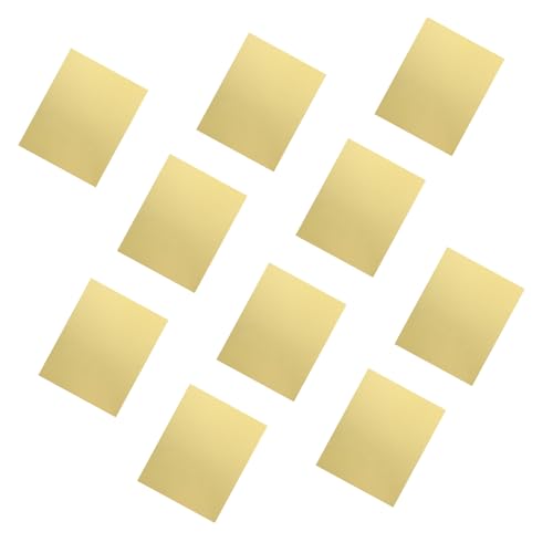 DIYEAH 10 Stück Blätter Goldener einseitiger Karton Desktop-Dekoration Papieraufkleber bedrucken etiketten papier goldenes bastelpapier Papierquadrate zum Falten von Papier Geschenkpapier von DIYEAH