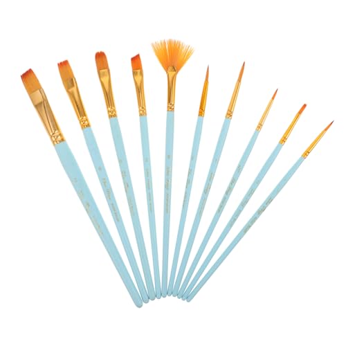 DIYEAH 10 Teiliges Aquarellpinsel Set Mit Zweifarbigen Nylonborsten Graffiti Malerei Pinsel Für Wasserfarben Und Aquarellmalerei Inkl Flacher Und Runder Pinsel Ideal Für Künstler Und von DIYEAH