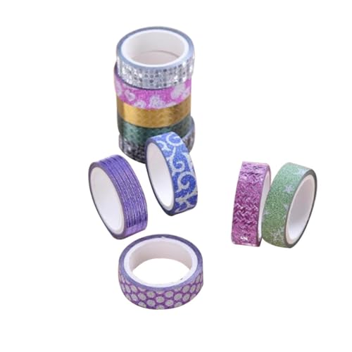 DIYEAH 10-Teiliges Set Klebeband-Kit dekoratives Klebeband the washi tape waterproof tape Colorful Tape Creative Tape School Project Tape wasserdichte klebeband Journal Tape von DIYEAH