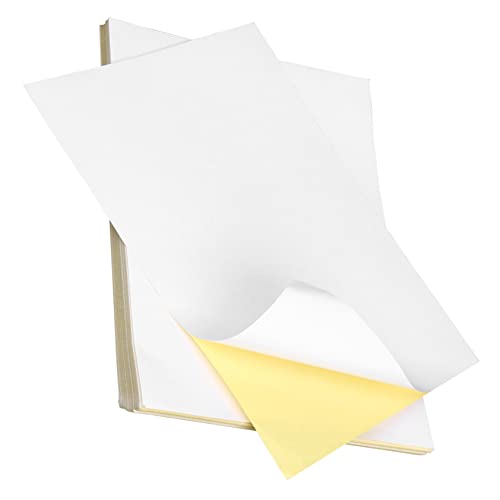 DIYEAH 100 Blatt Druckerpapier Selbstklebende Versandetiketten Klebepapier Aufkleberpapier Große Aufkleber Selbstklebende Aufkleber Klebriges Papier Aufkleber Bedruckbares Papier Weiß Pvc von DIYEAH