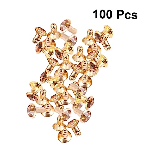 DIYEAH 100 Stk Bekleidungszubehör Aus Metall Goldene Edelsteine Kristalle Aufnähen Strasssteine Edelsteine ​​zum Basteln Diamantornamente Herstellung Von Kristallschmuck von DIYEAH