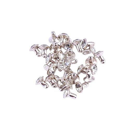 DIYEAH 100 Stk Bekleidungszubehör aus Metall rhinestones Schmuckzubehör Strasssteine ​​aufnähen Juwelen annähen Edelsteine bunter Diamantschmuck Kleidung machen Dekorationen Weiß von DIYEAH