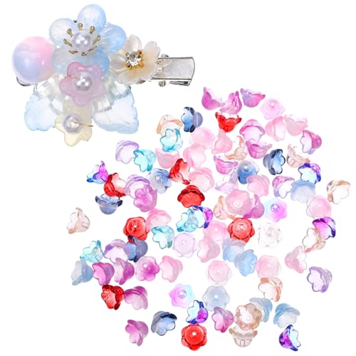 DIYEAH 100 Stk Glasierte Maiglöckchen-Schmuckaccessoires die Armbandperle blumenperlen schmuckherstellung Schmuckbasteln Schmuckideen Rocailles Anhänger Schmuckperlen kleine Glasperlen von DIYEAH