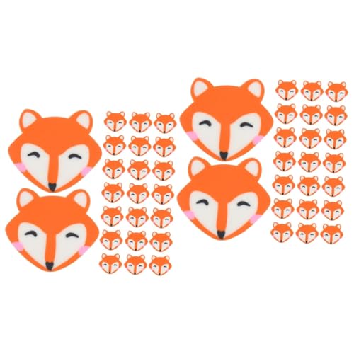 DIYEAH 100 Stk Kleiner Fuchs-Radiergummi Fuchs-Minifiguren Malerei Radiergummi Fuchs-Thema gesteckt platzsparend Radiergummis für Kinder Urlaub Briefpapier Schulbriefpapier von DIYEAH