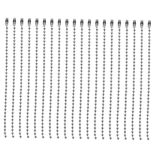DIYEAH 100 Stück Anhängerketten Aus Langlebigem Edelstahl Ideal Für Schmuckherstellung Und Bastelprojekte Inklusive Quetschperlen Und Sprungringen Für Vielseitige Anwendungen von DIYEAH