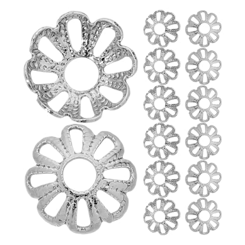 DIYEAH 100 Stück Blumen-Perlenkappen Endkappen Messing-Abstandshalter Perlen-Endkappen Metall Lose Perlen Blumen-Abstandshalter Für Diy-Projekte von DIYEAH