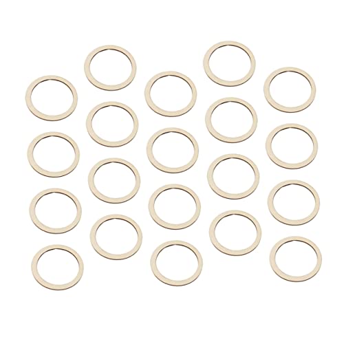 DIYEAH 100 Stück DIY Runde Holzscheiben Schmuckringe Kreisausschnitte DIY Runde Reifen Anhängerverbinder Mini Reifen Bastelreifen Ringe Mini Ringe Makramee Ringe von DIYEAH