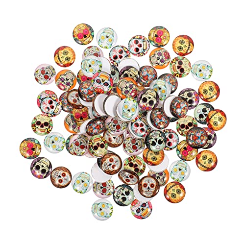 DIYEAH 100 Stück Zeit Edelstein Patch Getränke Antiker Anhänger Halloween Bastelarbeiten Cabochons Auto Perlen Untersetzer Couchtisch Dekoration Koketten Schmuck Runde von DIYEAH