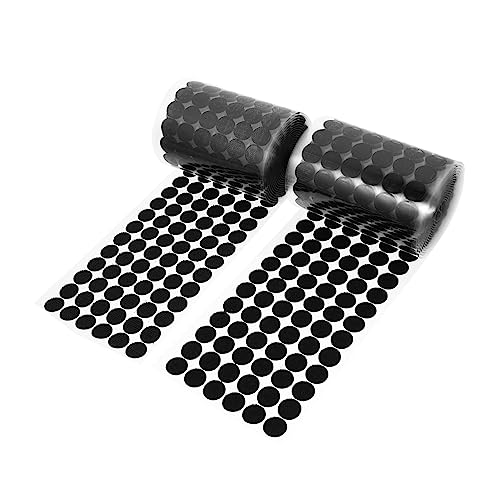 DIYEAH 1000 Paare Selbstklebender Selbstklebende Klettpunkte Klebeband Mit Klebepunkten Klassenzimmer Punktband Klettband Mit Punkten Nylon Black von DIYEAH