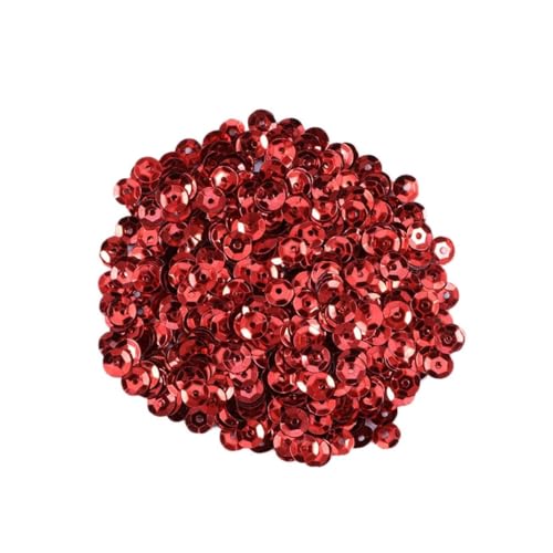 DIYEAH 1000 Stück 6 Mm Runde Pailletten Rot Zum Selbermachen Glitzernde Pailletten Für Nähen Basteln Hochzeiten Dekorationen Und Kreative Projekte Für Kleidung Schuhe Und Taschen von DIYEAH