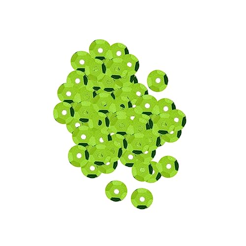 DIYEAH 1000 Stück lose Pailletten Tonperlen-Armband-Set Stickgarn Bunte Zahlenperlen rhinestones schmuckherstellung hochzeitsdeko Pailletten zum Basteln Pailletten zur Verzierung Green von DIYEAH