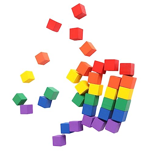 DIYEAH 100St Bastelwürfel unfertige quadratische Blöcke Puzzle Würfel machen Würfel zählen spielzeug für kinder jucarii pentru copii Würfel selber machen quadratischer Holzblock Hölzern von DIYEAH