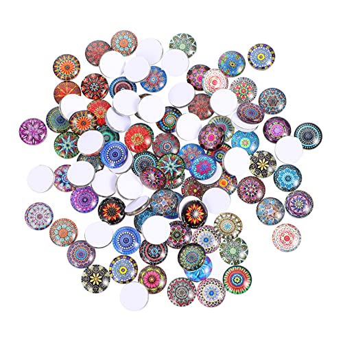 DIYEAH 100St Glasfleck gemuse gems Handgemachter Schmuck accessoires DIY-Dekoration Charme Reize Strasssteine Halskette Bausätze glänzender Edelsteinanhänger Flecken Glas-Patch-Aufkleber von DIYEAH