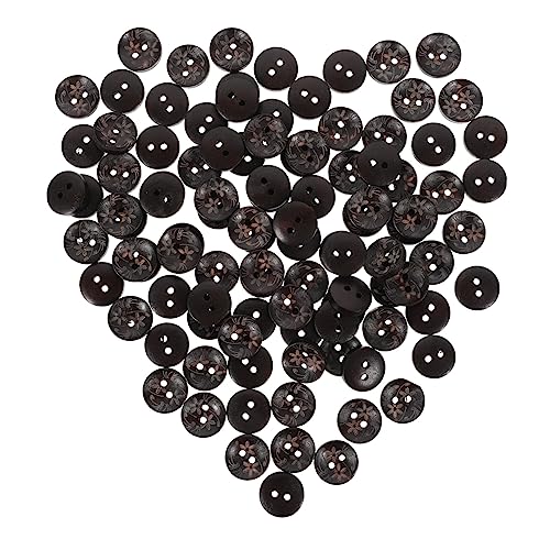 DIYEAH 100St Holzknopf mit Bildetui Abzeichenherstellung Stifte Bulk-Knöpfe für das Handwerk Rundes Abzeichen Heimwerken handlocher handmass decor DIY Bastelwerkzeuge DIY liefert Black von DIYEAH