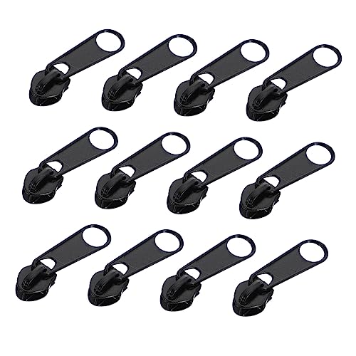 DIYEAH 100St Reißverschluss Vorrichtung Abzieher Kabel Karabiner Jackenreißverschlüsse Fleece-Hoodie Kette Extender Stecker Fix ersatzteile sparmappe geld Bekleidungszubehör Nylon Black von DIYEAH