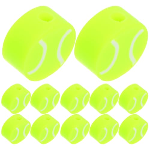 DIYEAH 100St Weiche Keramikperlen Sports Spacer Perlen Perlen-Anhänger lose Tennisperle Sportperlen Tennisperlen für die Schmuckherstellung Perlen für Sportbälle Polymer-Ton Green von DIYEAH