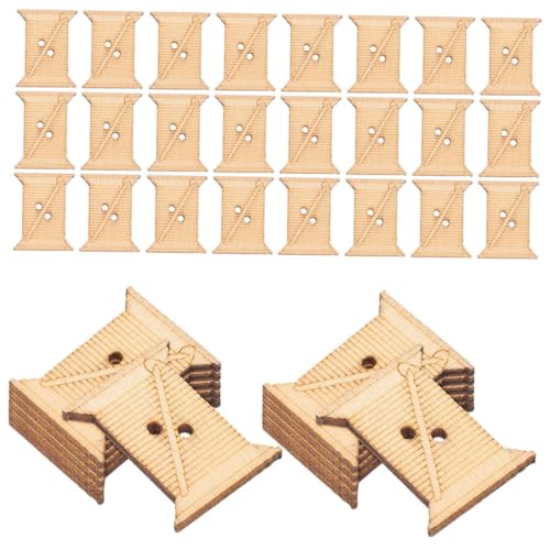 DIYEAH 100St Wickelplatte Stickgarn-Organizer Stickgarn Karte Stickgarnspulen Holz Nähmaschine Wickelbretter Holzspulen für Nähgarn Lagerung von Wickelbrettern Garnwickelwerkzeug Beige von DIYEAH