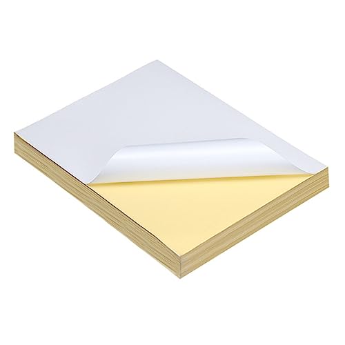 DIYEAH 100St selbstklebendes Druckpapier Aufkleberpapier A4-Etikettenpapier a4 leeres papier druckerpapier einschlagpapier A4 Schreibmaschinenpapier selbstklebendes Schreibpapier Weiß von DIYEAH