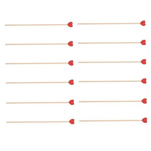 DIYEAH 100st Steckstick Aufblasbare Kaktus Dekoration Party Lutscher Heimdekoration Zahnstocher Für Vorspeisen Cake-pop-ständer Tabletts Cake-pop-form Kuchen Planke Spieß Bretter Holz Rot von DIYEAH