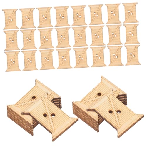 DIYEAH 100st Wickelplatte Kreuzstichspule Stickgarnspulen Stickgarn-organizer Stickgarn Karte Fadenspulen-organizer Wickelbrett Für Stickgarn Garnspulen Zum Häkeln Holz Beige von DIYEAH