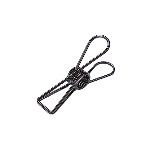 DIYEAH 10St Dateiclips küchenmaschiene kochgeschirr catchring geldmappe gledbörse brieftasche metallschelle mappen schreibwaren Schulclips Clip-Rechnung Büroklammern für zu Hause Black von DIYEAH