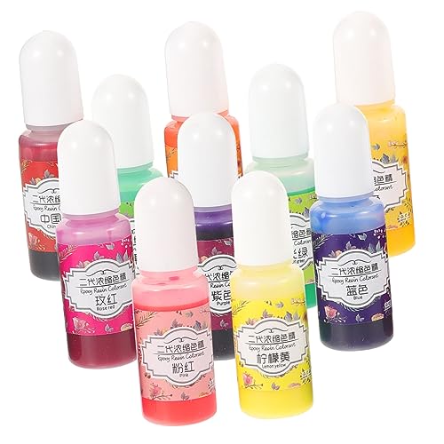 DIYEAH 10St Epoxidharzpigment bastelfarbe farbpigmente DIY Farbstoffe Kunstharz Pigmente tint Farbstoff für Kleidung flüssig funkeln sprühen Bausätze Glanz Harzfärbung Epoxidharz-Pigment von DIYEAH