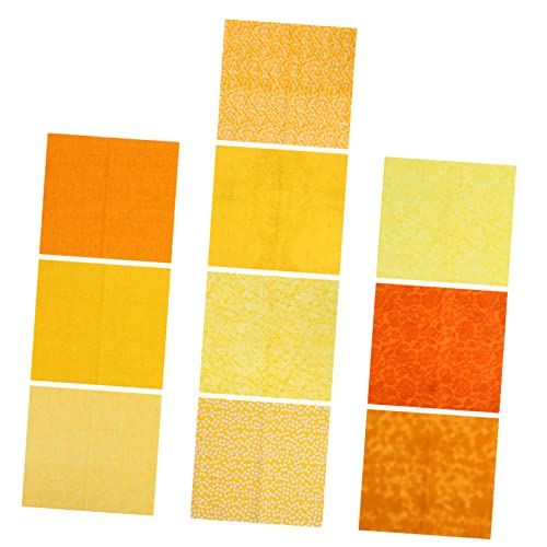 DIYEAH 10St Gelbes Patchwork-Set Wattepads süßer Stoff Fleecestoff gesteppt gelber Baumwollstoff baumwollstoffe Cotton Fabric Quilten von Patchwork Patchwork-Steppstoff Baumwolle Yellow von DIYEAH