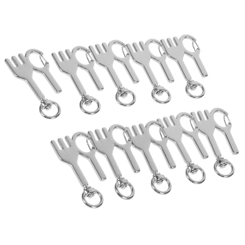 DIYEAH 10St Messer und Schlüsselanhänger DIY Schmuck Zubehör Schlüsselanhänger DIY Schlüsselanhänger zur Herstellung von Anhängern Schlüsselanhängerringe zum Basteln Metall Silver von DIYEAH