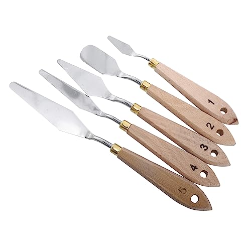 DIYEAH 10St Ölfarbenschaber ölgemälde ölmalerei Malerei Set farbmischpalette painting zubehör Utensil Allzweckmesser werkzeug Mischschaber für Kunstmalerei Malmesser Holz von DIYEAH