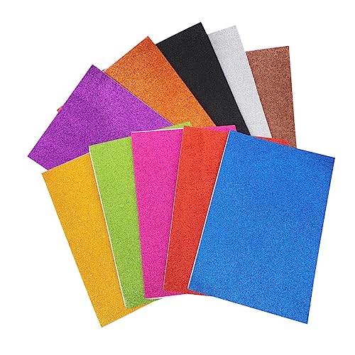 DIYEAH 10St Schwamm Glitzerpapier bastelset basteln für papierblumen farbiges Papier Konstruktionspapier Schule dekoratives Schwammpapier Geschenkverpackungspapier Colorful von DIYEAH