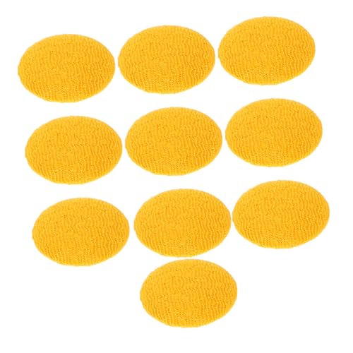 DIYEAH 10St Stoffknopf mantelknöpfe handmade knöpfe jeansknopf sewing accessories Jackenknöpfe Handknöpfe sortierte Knöpfe Tasten Knöpfe nähen Stoffknöpfe runde Knöpfe Eingewickelt Yellow von DIYEAH