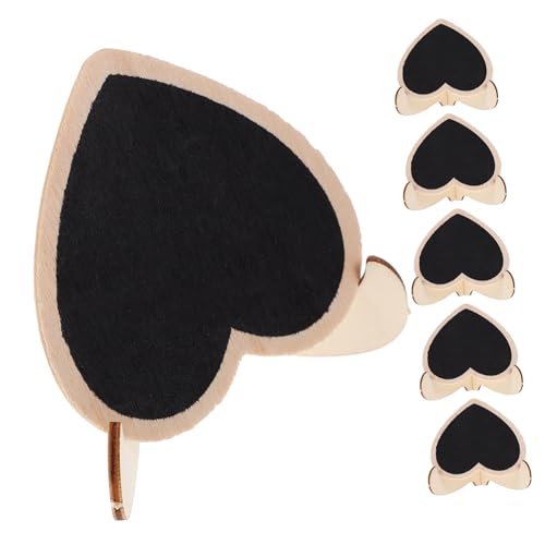 DIYEAH 10St kleine Tafelornamente Mini-Tafelschilder für Lebensmittel praktische Tafel Anzeigetafel Etikett hochzeitsdeko staffelei basteln kleine Tischtafel schwarze Buchstabentafel Holz von DIYEAH